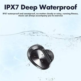 img 3 attached to 🎧 Top-Rated Wireless Earbuds Bluetooth 5.0 with IPX7 Waterproofing - Premium Sound, Deep Bass & Built-in Mic | Ideal for Sports