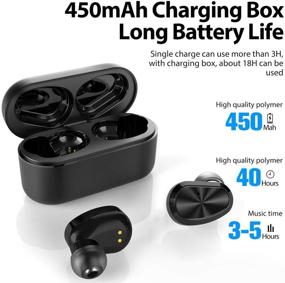 img 2 attached to 🎧 Top-Rated Wireless Earbuds Bluetooth 5.0 with IPX7 Waterproofing - Premium Sound, Deep Bass & Built-in Mic | Ideal for Sports