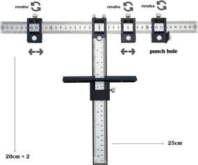 img 1 attached to 🔧 Adjustable Drill Guide for Accurate Installation of Cabinet Hardware - CONMCNK Cabinet Hardware Jig and Template Tool for Door and Drawer Front Knobs, Pulls, and Handles – Black