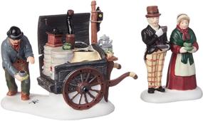 img 4 attached to 🎄 Department 56 Dickens' Village The Coffee Stall Building and Accessory Figurine (Set of 2): Perfect for Christmas Collections