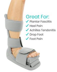 img 2 attached to 🌿 Plantar Fasciitis Night Splint with Trigger Point Spike Ball - Soft Leg Brace Support, Orthopedic Sleeping Immobilizer Stretch Boot (Small: Men's: Up to 5, Women's: Up to 6.5)