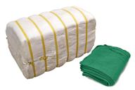 🧽 commercial grade pro-clean basics reusable cleaning shop towels, 100% cotton, green, 10x12, 5000 units or 2 bales logo