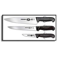 🔪 victorinox cutlery 3-piece chef's set with black fibrox handles logo