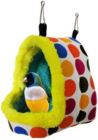 img 1 attached to 🐦 Bird Nest Hanging Hammock Toy for Pet Parrot Parakeet Cockatiel Conure Cockatoo African Grey Amazon Eclectus Lovebird Hamster Chinchilla Guinea Pig Ferret Squirrel - Cage Swing