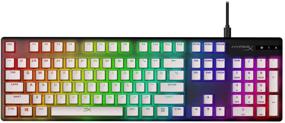 img 2 attached to 💡 HyperX Double Shot PBT Keycap Set - Translucent Layer, Full 104 Key Set, OEM Profile, English (US) Layout - White