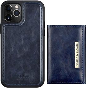 img 1 attached to Libeagle Compatible With Both IPhone 12 And 12 Pro Phone Case With Magnetic Detachable Leather Wallet [5 Credit Card Holder] [Support Magsafe Charger][Stand Feature] Cover Men 6