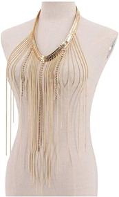 img 2 attached to Novias Choice Tassels Necklace Nightclub Women's Jewelry in Body Jewelry