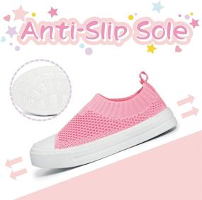 img 2 attached to 👟 Starbow Lightweight Breathable Kids Sports Sneaker Slip On Shoes - Black/Denim/Pink/Mint