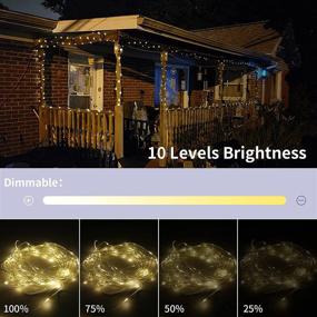 img 1 attached to 🌟 2 Pack Fairy Lights String Plug in, 33 Ft 100 Micro Starry LED Outdoor Lights String with 8 Modes Timer Dimmable, IP68 Full Waterproof Strip Light for Backyard Garden Christmas Home Decor - Warm White