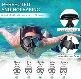 img 2 attached to ONINAA Snorkeling Breathing Waterproof Snorkel Black