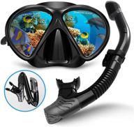 oninaa snorkeling breathing waterproof snorkel black logo