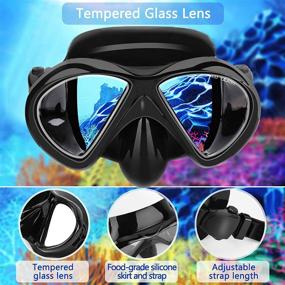 img 3 attached to ONINAA Snorkeling Breathing Waterproof Snorkel Black