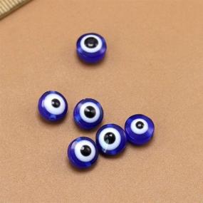 img 3 attached to 👁️ FENICAL 100pcs Blue Evil Eye Beads - Eye-catching Charms for Jewelry Making