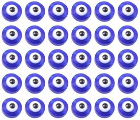 img 4 attached to 👁️ FENICAL 100pcs Blue Evil Eye Beads - Eye-catching Charms for Jewelry Making