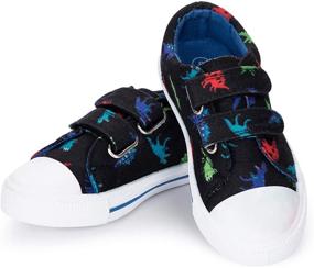 img 3 attached to 👟 K KomForme Toddler Shoes: Stylish and Convenient Canvas Sneakers with Dual Hook and Loops for Boys and Girls