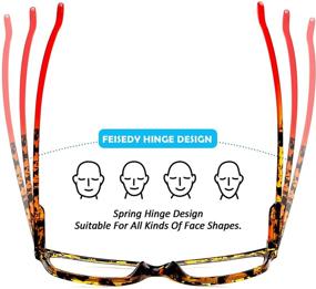 img 1 attached to 👓 FEISEDY B2587 Progressive Multifocus Rectangular Blue Light Blocking Reading Glasses with TR90 Frame: Protect Your Eyes and Enhance Reading Experience