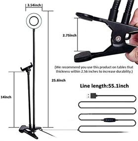img 3 attached to 📸 Enhance Your Video Quality with Etubby Webcam Light Stand Phone Holder: Stream Live with Perfect Lighting [3-Mode, 10-Level], Compatible with Cellphones, Gopro, Logitech Webcam C925e, C922x, C922, C930e, C930, C920, C615, and More! (1/4" Threaded)