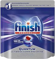 💥 finish quantum powerballs dishwashing detergent tabs - 3.52 lb, pack of 100 tabs logo