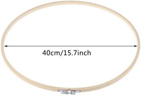img 3 attached to 🎋 Bamboo Circle Cross Stitch Frame - Premium 16 Inch Round Embroidery Hoop Ring for Embroidery and Cross Stitch