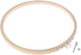 img 4 attached to 🎋 Bamboo Circle Cross Stitch Frame - Premium 16 Inch Round Embroidery Hoop Ring for Embroidery and Cross Stitch