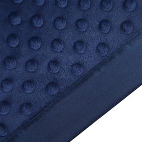 img 1 attached to 🎁 Premium Goleem Baby Soft Minky Dot Blanket, Silky Satin Backing, Ideal Christmas Baby Gift for Boys and Girls, Navy Blue, 30’’ x 40’’