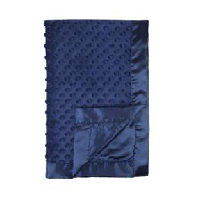 img 4 attached to 🎁 Premium Goleem Baby Soft Minky Dot Blanket, Silky Satin Backing, Ideal Christmas Baby Gift for Boys and Girls, Navy Blue, 30’’ x 40’’