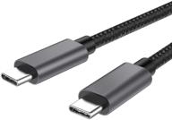 кабель nonda usb-c на usb-c 100w - быстрая зарядка для macbook pro 2020/2019, ipad pro 2020/2019, samsung galaxy s21, dell xps 13/15, ноутбуков с type-c - дизайн из плетеного нейлона логотип