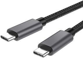 img 4 attached to Кабель nonda USB-C на USB-C 100W - быстрая зарядка для MacBook Pro 2020/2019, iPad Pro 2020/2019, Samsung Galaxy S21, Dell XPS 13/15, ноутбуков с Type-C - дизайн из плетеного нейлона