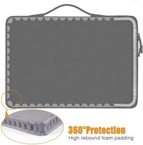 img 2 attached to 🔒 Egiant 13.3 Inch Laptop Sleeve - Shock-proof 360 Protection for Mac Pro 13 Retina, MacBook Air 13, Surface Book Laptop 3 - Water Repellent Grey Case with Accessory Pockets