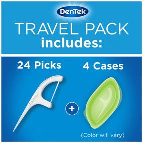 img 3 attached to DenTek Floss Picks & Travel Case: Portable Oral Care Pack, 4 Travel Cases & 12 Picks, 6 Pack