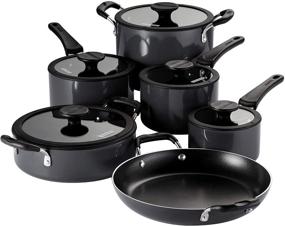 img 3 attached to 🍳 Tramontina 80156/043DS Nonstick Cookware Set - Gray with Nesting 11-Piece Design