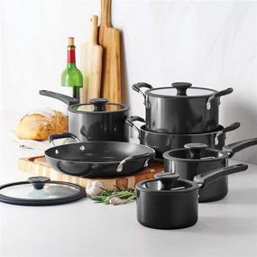 img 1 attached to 🍳 Tramontina 80156/043DS Nonstick Cookware Set - Gray with Nesting 11-Piece Design