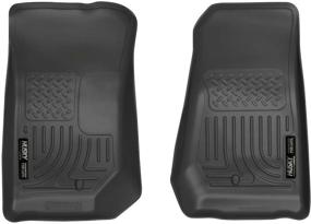 img 4 attached to 🐺 Husky Liners 18021 Передние коврики Weatherbeater для Jeep Wrangler 2007-2013 - Черные