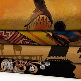 img 2 attached to Ysahome Tribal Décor Digital Print Pillow Cover - Black Woman Cushion Cover - African American Girls Throw Pillow Case - Ethnic Ancient Theme Decorative Accent Pillow, 18x18 Inches, Orange (Set of 4) - Enhanced SEO