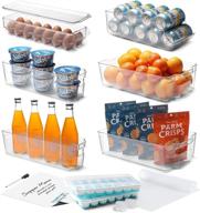 🧊 storagebud fridge organizer set - 14-piece clear acrylic refrigerator & freezer bins - stackable storage solution for fridges logo