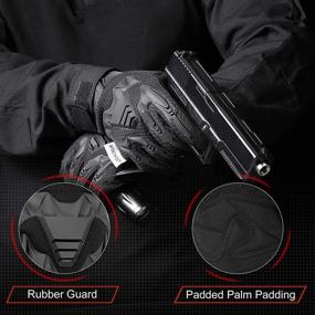 img 3 attached to 🧤 WTACTFUL Full Finger Tactical Gloves with Rubber Guard for Airsoft, Hunting, Cycling, Motorbike