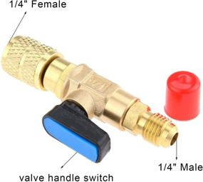 img 2 attached to 🔧 Refrigerant Ball Valve Adapter 1/4" SAE: Ideal HVAC A/C Tool for R410A, R134A, R22, R12 Automotive Service