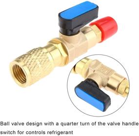 img 1 attached to 🔧 Refrigerant Ball Valve Adapter 1/4" SAE: Ideal HVAC A/C Tool for R410A, R134A, R22, R12 Automotive Service