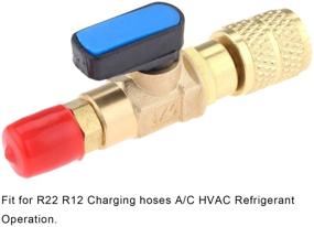 img 3 attached to 🔧 Refrigerant Ball Valve Adapter 1/4" SAE: Ideal HVAC A/C Tool for R410A, R134A, R22, R12 Automotive Service