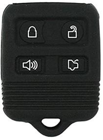 img 1 attached to SEGADEN Silicone Cover Protector Case Holder Skin Jacket Compatible With FORD LINCOLN MERCURY 4 Button Remote Key Fob CWTWB1U345 CWTWB1U331 GQ43VT11T CV9705 Black