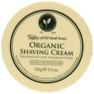 🪒 premium taylor of old bond street organic shaving cream - aloe & jojoba infused | new 5.3 oz. logo