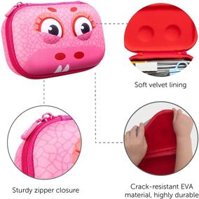 img 2 attached to 🎒 Wildlings Pencil Box for Kids - Cute Storage Case for School Supplies, Holds 60 Pens, Zipper Closure, Machine Washable - Pink