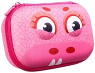 🎒 wildlings pencil box for kids - cute storage case for school supplies, holds 60 pens, zipper closure, machine washable - pink logo