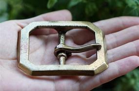 img 1 attached to Kokungkuan Brass Square Center Buckle Men's Accessories