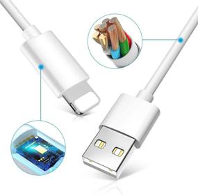 img 2 attached to Apple MFi Certified iPhone Charger, 3FT Lightning to USB Cable (2 Pack) - Fast Charging Data Sync 🔌 Transfer Cord + 2 Pack USB Wall Charger Travel Power Plug - Compatible with iPhone 11/XS/XR/X 8 7, iPad