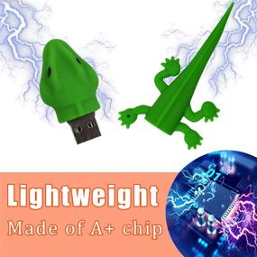 img 1 attached to 🦎 Quirky and Adorable Flash Drive - 64GB EASTBULL Novelty Memory Stick USB 2.0 - Cartoon Gecko Shape