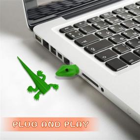 img 2 attached to 🦎 Quirky and Adorable Flash Drive - 64GB EASTBULL Novelty Memory Stick USB 2.0 - Cartoon Gecko Shape