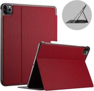 📱 procase ipad pro 11 case 2nd gen 2020 &amp; 2018 with apple pencil 2 charging support, sleek protective folio case stand smart cover for ipad pro 11 inch 2020 2018 release - red logo