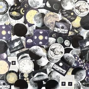 img 4 attached to 🌙 Mysterious Planet Aesthetic Stickers Set: Vintage Astronomy Celestial Journaling Stickers for Moon Phase Scrapbooking and Journal Supplies