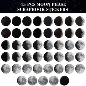 img 2 attached to 🌙 Mysterious Planet Aesthetic Stickers Set: Vintage Astronomy Celestial Journaling Stickers for Moon Phase Scrapbooking and Journal Supplies